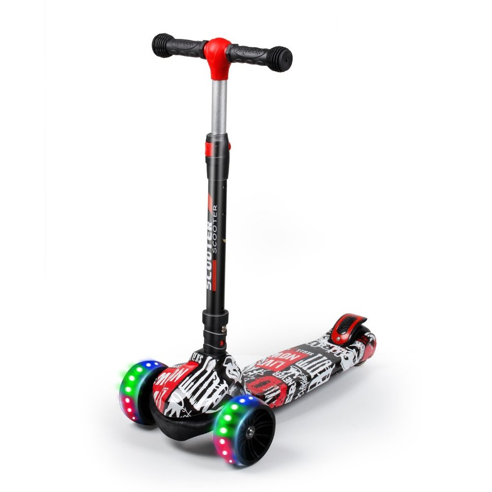 Kids Scooters Mini Aluminum 3 Wheels with LED Light Up Wheel for Children fold